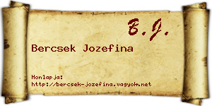 Bercsek Jozefina névjegykártya